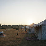 Safari Camp Sonnenuntergang